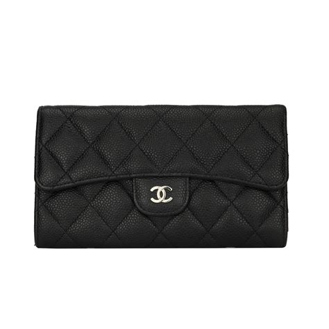 chanel classic long flap wallet black caviar|Chanel Caviar Classic Flap Wallet .